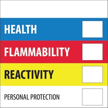 Bondad 4 x 4 in. - Health Flammability Reactivity Labels - Multiple - Roll of 500 BO3349167